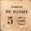 France 5 Centimes COUNTY 02800 - DANIZY - 5 CENT VOUCHER F