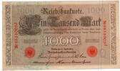 Allemagne 1.000 Mark GERMANY - PICK 44 b - 1000 MARK - 21/4/1910 - RED SERIAL NUMBER - 7 DIGITS -