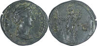 Sesterce Rome Antique - Faustine I - Sesterce - Rome - Vesta - Rare -