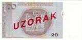 Bosnia-Herzegovina  20 Convertible Maraka - A. B. Simic - 1998 UNC