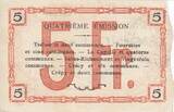 France 18/06/1917 5 Francs Fourmies City - 1917 AU