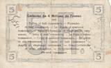 France 24/10/1915 5 Francs Fourmies City - 1915 VF
