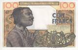 West AFrican States  100 Francs Mask - 1959 UNC