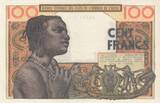 West AFrican States  100 Francs mask 1959 - Serial Z.278 XF