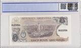Argentina 5 pesos argentinos 5 Pesos 1983 - Specimen - PCGS 64 OPQ - P.312s UNC