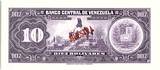 Venezuela  10 Bolivares, Simon Bolivar - Antonio Jose de Sucre - 1972 - Muestra UNC