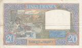 France 1939 20 Francs Science and Industry - 07-12-1939 Serial G.187 - VF