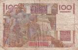 France 1953 100 Francs Young farmer - Inverted Watermak - 01-10-1953 Serial W.559 - TB FF