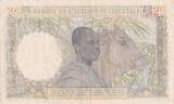 French West Africa  25 Francs - Woman, Man with a cow - 1943 - Serial S.2090 - VF+ - P.38