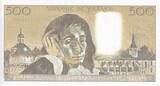 France 1989 500 Francs - Pascal - 02-02-1989 - Serial L.295 - P.156 XF+