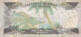 East Caribbean States 1986 100 Dollars - Elizabeth II - Boat, landscape - ND (1986-1988) - Serial A - P.20a VF