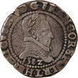 France  HENRI III - FRANC WITH FLAT COLLAR 1582 L BAYONNE VF