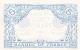 France 1912 5 Francs - Blue - 08-08-1912 - Serial Y.763 UNC