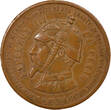 France 1 token Napoleon III - Bronze Token, Satire, Type C - 1870 VF+