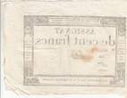 France  100 Francs - 18 Nivose An III - (07.01.1795) - Sign. Lassia - Serial 729 VF