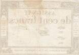 France  100 Francs - 18 Nivose An III - (07.01.1795) - Sign. Taizy - Serial 591 VF