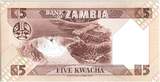 Zambia 1988 5 Kwacha Pres K. Kaunda - hydroelectric dam (1986-1988) UNC