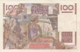 France 1954 100 Francs - Young farmer - Reversed watermark - 01-04-1954 - Serial R.593 - P.128 XF