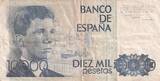 Spain  10000 Pesetas - Juan Carlos - Prince Felipe - 1985 VF