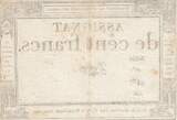 France  100 francs - 18 Nivose An III - 1794 - Sign. De Caen - Serial 467 VF