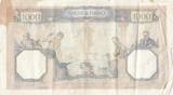 France 1937 1000 Francs Ceres and Mercury - 08-07-1937 - Serial H.2977 FF