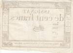 France  100 Francs - 18 Nivose An III - (07.01.1795) - Sign. Massé - Serial 3117 VF