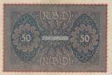 Germany  50 Mark Head of woman - 1919 - Reihe 1 - Various serial VF