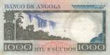 Angola 1973 1000 Escudos - L. de Camoes - Waterfalls - 10-06-1973 - Serial AW VF+
