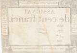 France  100 francs - 18 Nivose An III - 1794 - Sign. Oudry - Serial 2246 FF