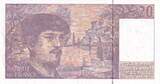France  20 Francs - Debussy - 1990 - Serial R.027 XF