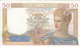 France 1938 50 Francs - Ceres - 03-11-1938 - Serial N.8965 XF+