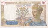 France 1939 50 Francs - Ceres - 21-12-1939 - Serial C.11805 VF