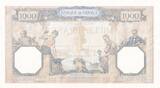 France 1927 1000 Francs Ceres and Mercury - 30-06-1927 - Serial O.2955 - last issuing date for this type AU