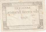 France  100 Francs - 18 Nivose An III - (07.01.1795) - Sign. Vorgier - Serial 729 VF