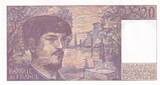 France  20 Francs - Debussy - 1983 - Serial P.010 AU