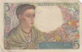 France 1943 5 Francs - Shepherd - 23-12-1943 - Serial C.103 XF