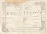 France  100 Francs - 18 Nivose An III - (07.01.1795) - Sign. Perrin - Serial 3578 VF