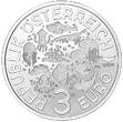 Austria  Blue-ringed octopus - 3 Euros 2022 (New collection - Underwater life) UNC ( non circulé)