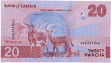 Zambia  20 Kwacha - Chishimba Falls - Candelabra Tree - 2024 - Serial AH UNC