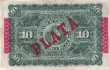 Cuba  10 Pesos - Harvesting sugar cane Overprint PLATA - 1896 FF