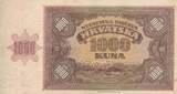 Croatia 1941 1000 Kuna - Young girl - Mountains - 26-05-1941 - Serial V VF