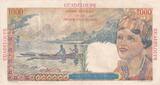 Guadeloupe  1000 Francs - French union - 1946 - Serial K.3 VF+