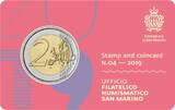 San Marino  Coincard n°04 + Stamp - 2 Euros 2019 UNC