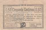 France 0.50 centimes 50 cents - Chamber of Commerce - Amiens - 1915 FF+
