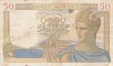 France 1938 50 Francs Ceres - 28-04-1938 - Serial D.8095 FF+