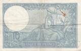 France 1939 10 Francs - Minerva - 28-09-1939 - Serial J.72924 VF