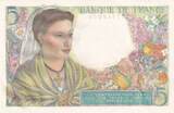 France 1943 5 Francs Shepherd - 23-12-1943 Serial X.111 AU