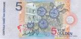 Suriname 2000 5 Gulden - Bird - Red-Necked Woodpecker - 01-01-2000 - Serial AL UNC