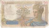 France 1938 50 Francs Ceres - 28-04-1938 - Serial J.8131 FF+