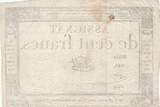 France  100 francs - 18 Nivose An III - 1794 - Sign. Boitet - Serial 1883 VF